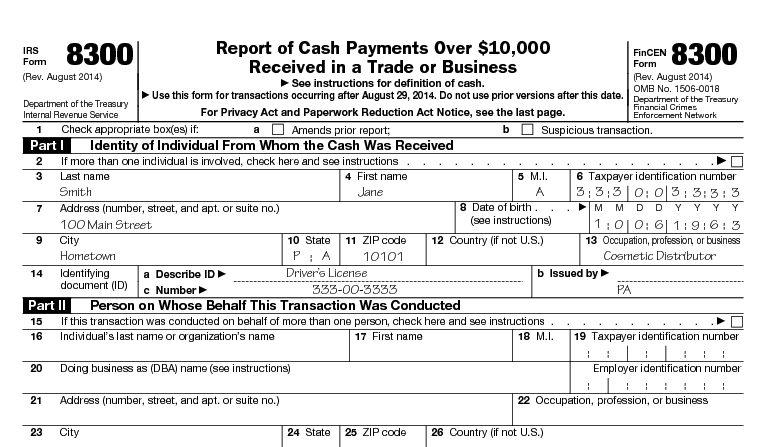 When to Report $10,000+ Cash Transactions